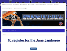 Tablet Screenshot of dfwhawksbasketball.com